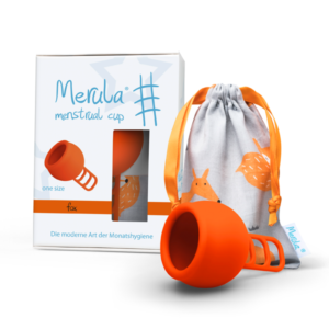 Merula cup menstruationstasse fox orange