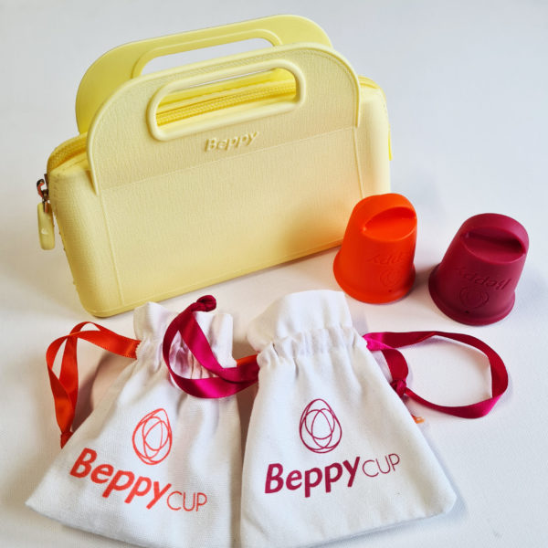 Beppay Cup menstruationstasse Set orange rot